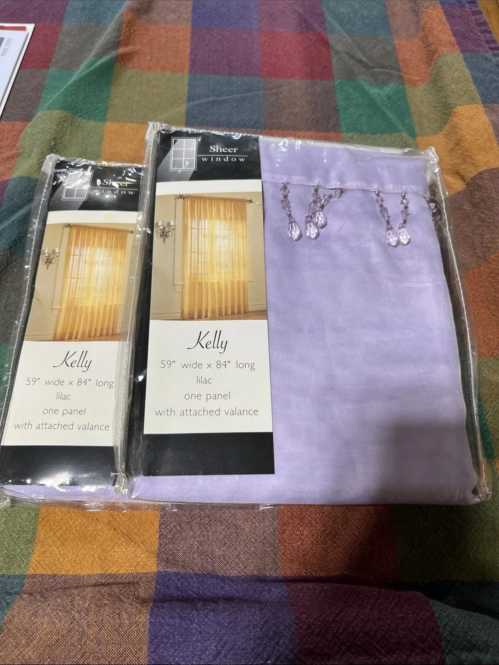 Kelly Lilac Sheer Panel with Valance 2 packages